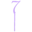 7.stl NUMBERS CAKE TOPPERS 1 2 3 4 5 6 7 8 9 0 Birthday Number