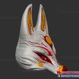 Japanese_Kitsune_Fox_Mask_3d_print_files-07.jpg Demon Kitsune Fox Mask - Japanese Cosplay Costume