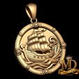 3.jpg Nautical Sailing Ship Pendant