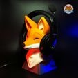 Fox-Headset-Glasses-Stand-for-3d-printing-14.jpg Happy Fox Headset Stand