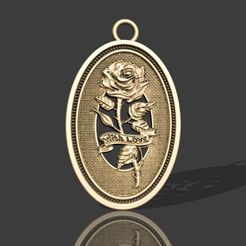 rose-pendan-2.jpg Fichier STL PENDENTIF BRANCHE DE ROSE・Modèle à télécharger et à imprimer en 3D