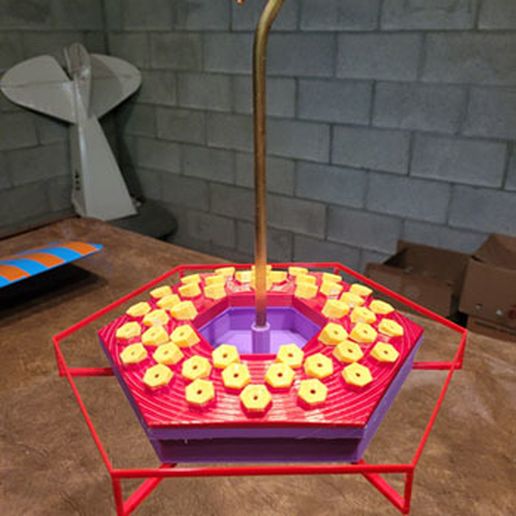 Hex Hummingbird Feeder with Ant Moat 3D model