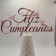 20220524_130946.jpg Feliz Cumpleaños Cake Topper Spanish Happy Birthday Cake Topper