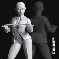 ps05a-Jacket-01.jpg STL-Datei Pop Series 05a - Sexy Assassine Hitwoman / Hitman (Jacke)・3D-druckbares Modell zum Herunterladen
