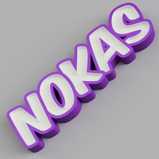 NAMELED NOKAS - LED LAMP WITH NAME 3D model