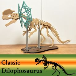 cc1ee874-fb12-4204-a4d9-3fea09b8f132.jpg Fichier STL gratuit [3Dino Puzzle] Dilophosaurus classique・Plan pour impression 3D à télécharger