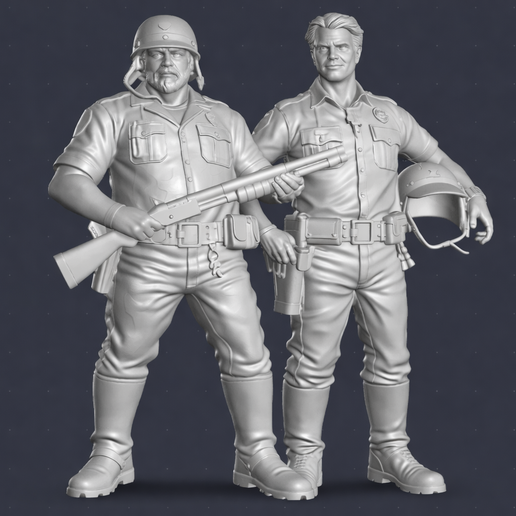 Miami Supercop ( Set of 2 figurines Stl)