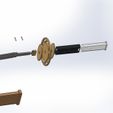 Katana-sword-(2).jpg Weapon Katana Sword OBJ STL FBX 3d model Design in Solidworks 3D model