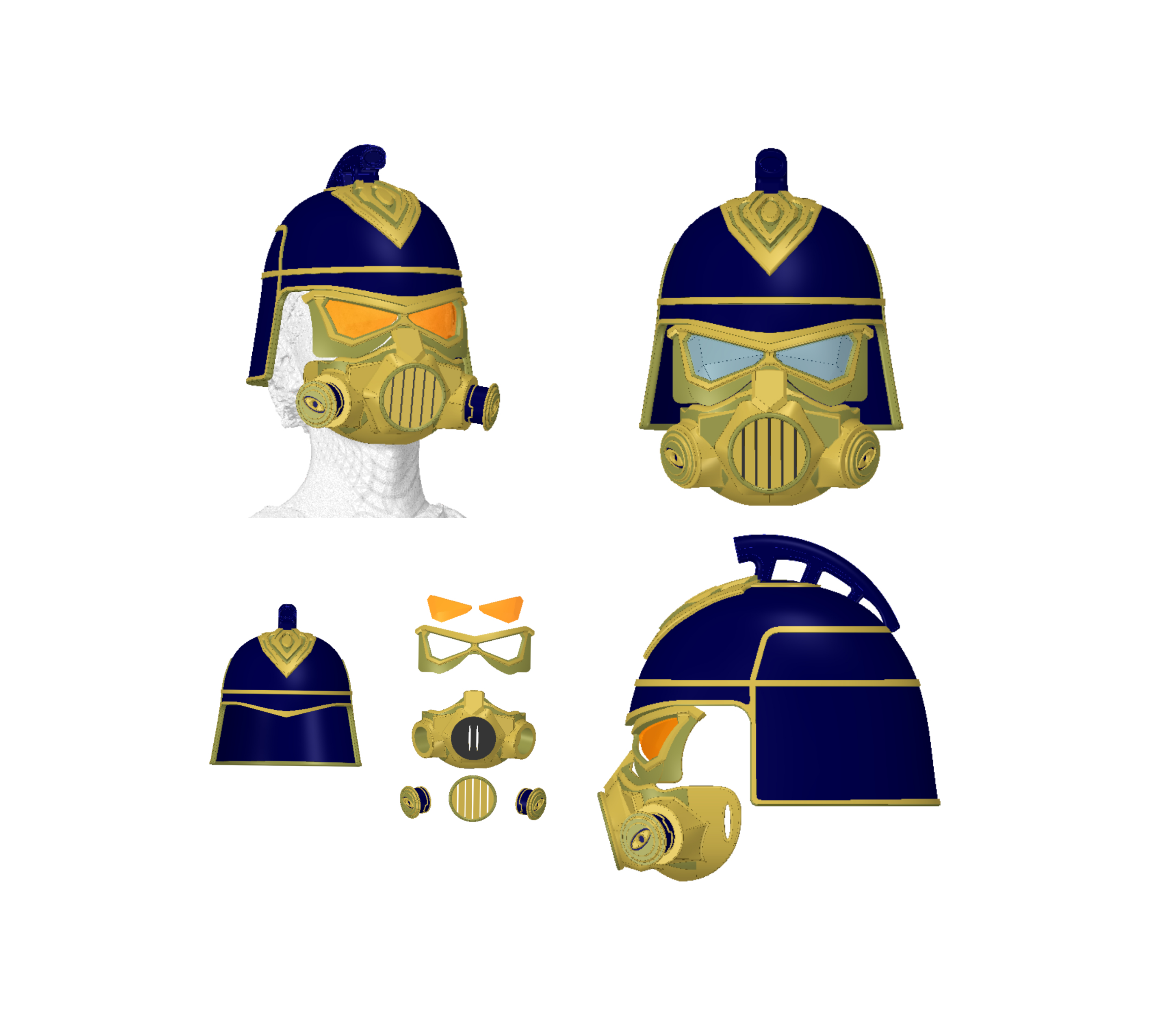 Download file Piltover Warden Helmet Part of the Piltover Warden Set By Collins Creations 3D