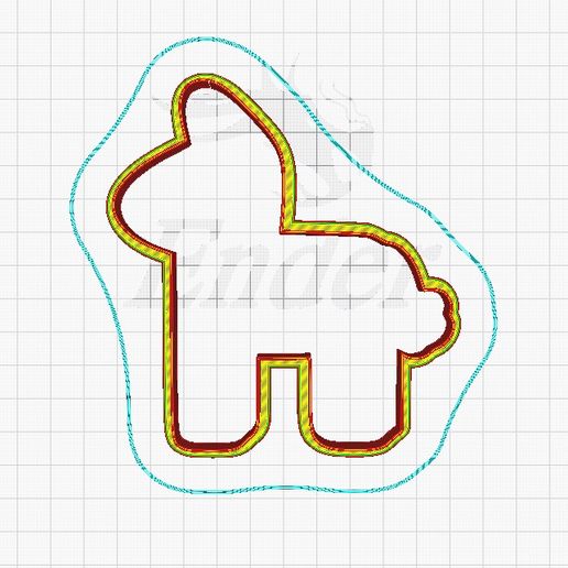 MEXICAN PIÑATA COOKIE CUTTER 3D model