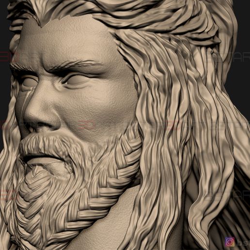 STL file Thor Head - Chris Hemsworth - Avenger - Endgame 3D print model ...