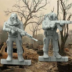 envfall01.JPG STL-Datei 28mm Fallout Enviro Troopers - Wasteland Warriors kostenlos・3D-druckbare Vorlage zum herunterladen, BigMrTong