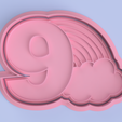 9.png Number nine cookie cutter (Number nine cookie cutter)