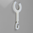 Duschstangenharken-render-3.png Shower curtain hooks - 3D print file | Customizable | 3D print | U-shape and L-shape | Robust & durable | Showers | Walkable