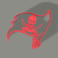 Buccaneers.png STL file COOKIE CUTTER LOGO TAMPA BAY Buccaneers NFL・3D printing template to download