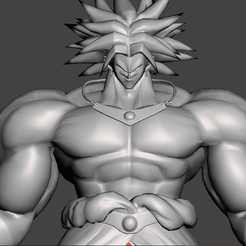 Broly_portrait.PNG Download free STL file Broly - Dragon Ball Z • 3D printable template, vongoladecimo