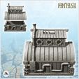 3.jpg Steampunk building with exterior pipes and rounded roof (2) - Future Sci-Fi SF Post apocalyptic Tabletop Scifi Wargaming Planetary exploration RPG Terrain