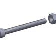 M4x40.jpg Parafuso M4 x 40mm DIN 912 VG + Porca M4 DIN934 Parafuso de porca