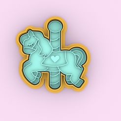 148.jpg STL file CAROUSEL HORSE COOKIE CUTTER - CAROUSEL HORSE COOKIE CUTTER・3D printing idea to download