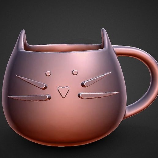 meow meow cat mug 3D model