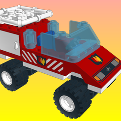 New-Model-01.png NotLego Lego Firefighters car Model 6554