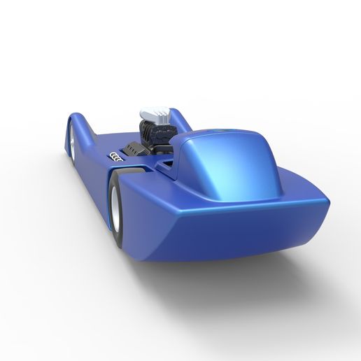 13.jpg Diecast Dragster old school à moteur avant avec coque Version 6 Echelle 1:25