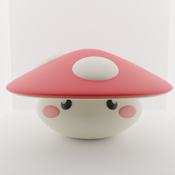 preview-1.png Free STL file Chibi Mushroom Jar・Template to download and 3D print