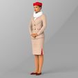 emirates-airline-stewardess-highly-realistic-3d-model-obj-wrl-wrz-mtl (13).jpg Emirates Airline stewardess ready for full color 3D printing