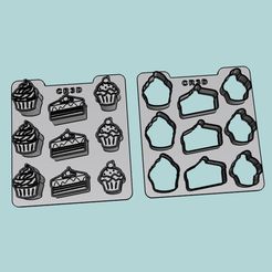 PlanchaCakeTortaCake1.jpg STL file Sprikles - Miniature Cupcake and Cake Cutter.・3D print model to download
