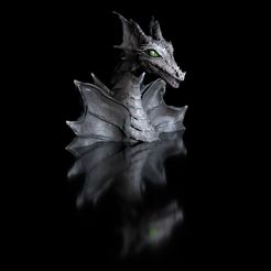 ShopA.jpg 3D file Drakoon Dragon Bust STL Print File - High Polygon・3D print design to download