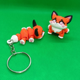 1.png Cute Flexi Fox Keychain and Toy ~ Articulated & Print-in-Place (Almonimal Fox)