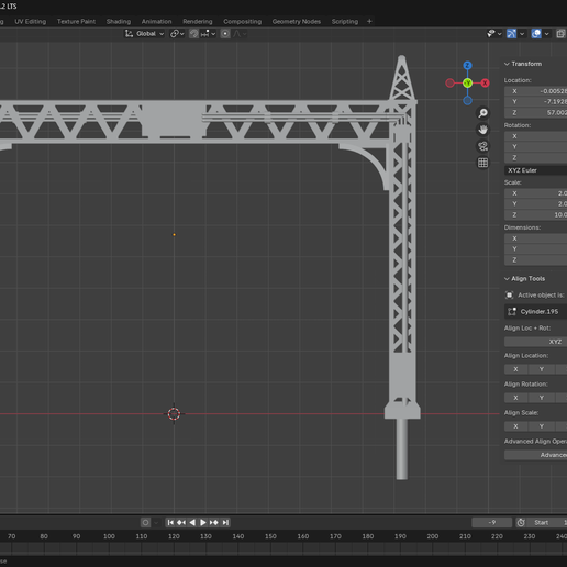 N Scale track electrical tower 3D model