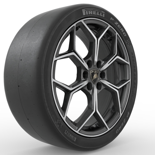 Lamborghini Y-Spoke Wheel & Tire – Detailed 3D Model