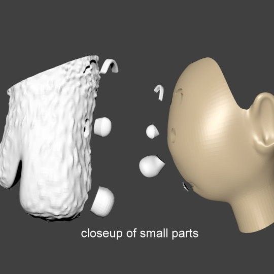 tintin_assembly_closeup1.jpg Fichier 3D gratuit Tintin et Milou・Idée pour impression 3D à télécharger, reddadsteve