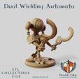 Dual Wielding Automata STL COLLVECTIBLE FILE Double Edge MODEL ID/MG-07 —— MINIATURES —— Dual Wielding Automata - MG_07