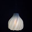 1.jpg Paralume a sospensione ondulato per E27 - Modello di sospensione luminosa scultorea