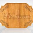 untitled.2.jpg Welcome Sign,wall decor welcome, 3D STL Model, CNC Router Engraver, Artcam, Aspire, CNC files, Wood, Art, Wall Decor, Cnc.