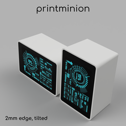 WT32-SC01plus-i1dplus-brick-2mm-edge-angled-v104-render-front-logo-info.png STL file Case "desktop brick" (tilted, 2mm edge) for *WT32-SC01 Plus* by wireless-tag an (ESP32 development board With 3.5 Inch LCD IPS Display Touch Screen)・Template to download and 3D print