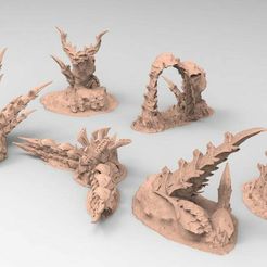 6.jpg Free STL file tyty tyran tyranid 40k starship trooper notable small terrain remix Part 6・3D print design to download