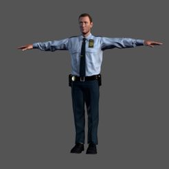 3.jpg Animated Police Officer-Rigged 3d game character Low-poly 3D model