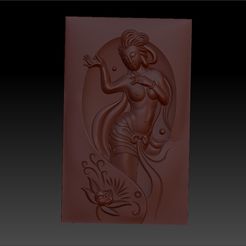 classicalwoman1.jpg Download free OBJ file classical and beautiful woman 3d model of bas-relief for cnc • 3D printable design, stlfilesfree