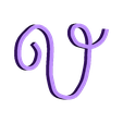 V_linotype_manuscrit_majuscule_alphabet.stl handwritten typography