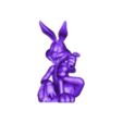 BugsBunny_Rock1.stl Bugs Bunny_Lunar new year of Rabbit version-classic cartoons Fanart--standing pose-FANART FIGURINE