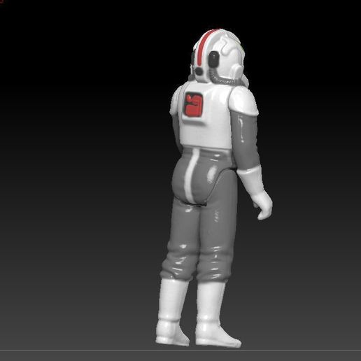 ScreenShot698.jpg Star Wars .stl AT-AT DRIVER .3D action figure .OBJ Kenner style.