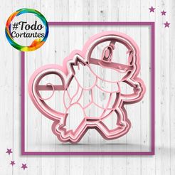 1179-Squirtle.32.jpg Fichier STL Découpeur Squirtle・Modèle à télécharger et à imprimer en 3D