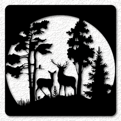 project_20230806_1006017-01.png Deer wall art nature scenery wall decor 2d art animal