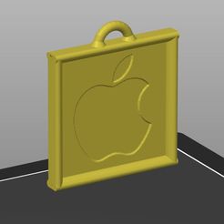 Unbenannt.jpg Fichier STL Porte-clés lithophane pomme・Modèle à imprimer en 3D à télécharger