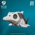 Ichtyosaurus-1.jpg.jpeg Ictiossauro Besta óssea Ficheiro de impressora 3D STL