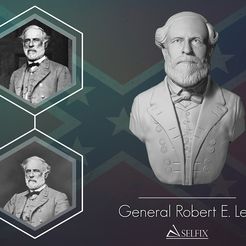 01.jpg STL file General Robert E Lee bust sculpture 3D print model・3D printer design to download