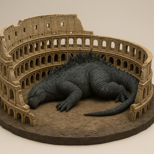 🎦 Godzilla en el Coliseo - Diorama Coleccionable・Archivo STL para ...